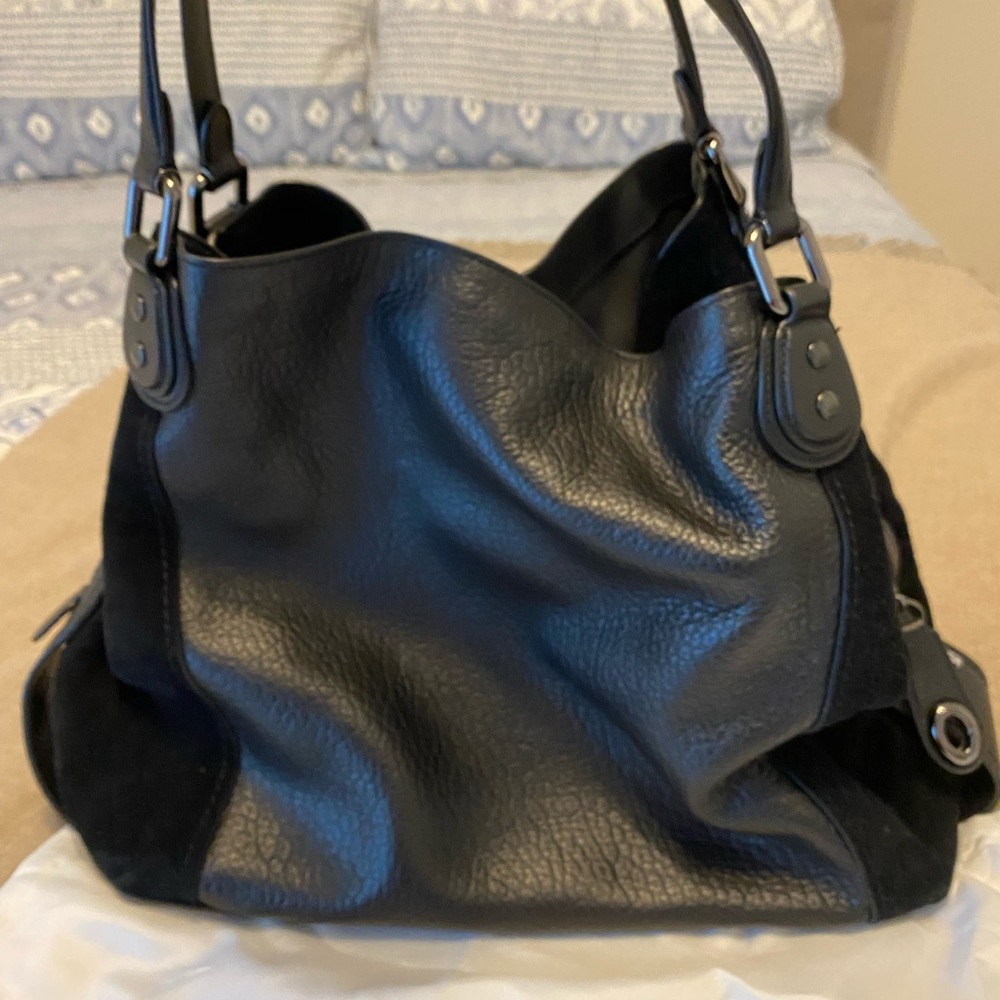 Coach Eddie 42 Leather Shoulder Bag Dark Antique